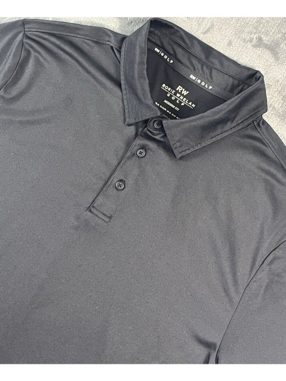 Rorie Whelan Black Golf Polo Shirt Size XL Men's Modern Fit
